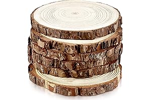 Enchante 6 Pack Tree Stump Decorations for a Natural Rustic Touch