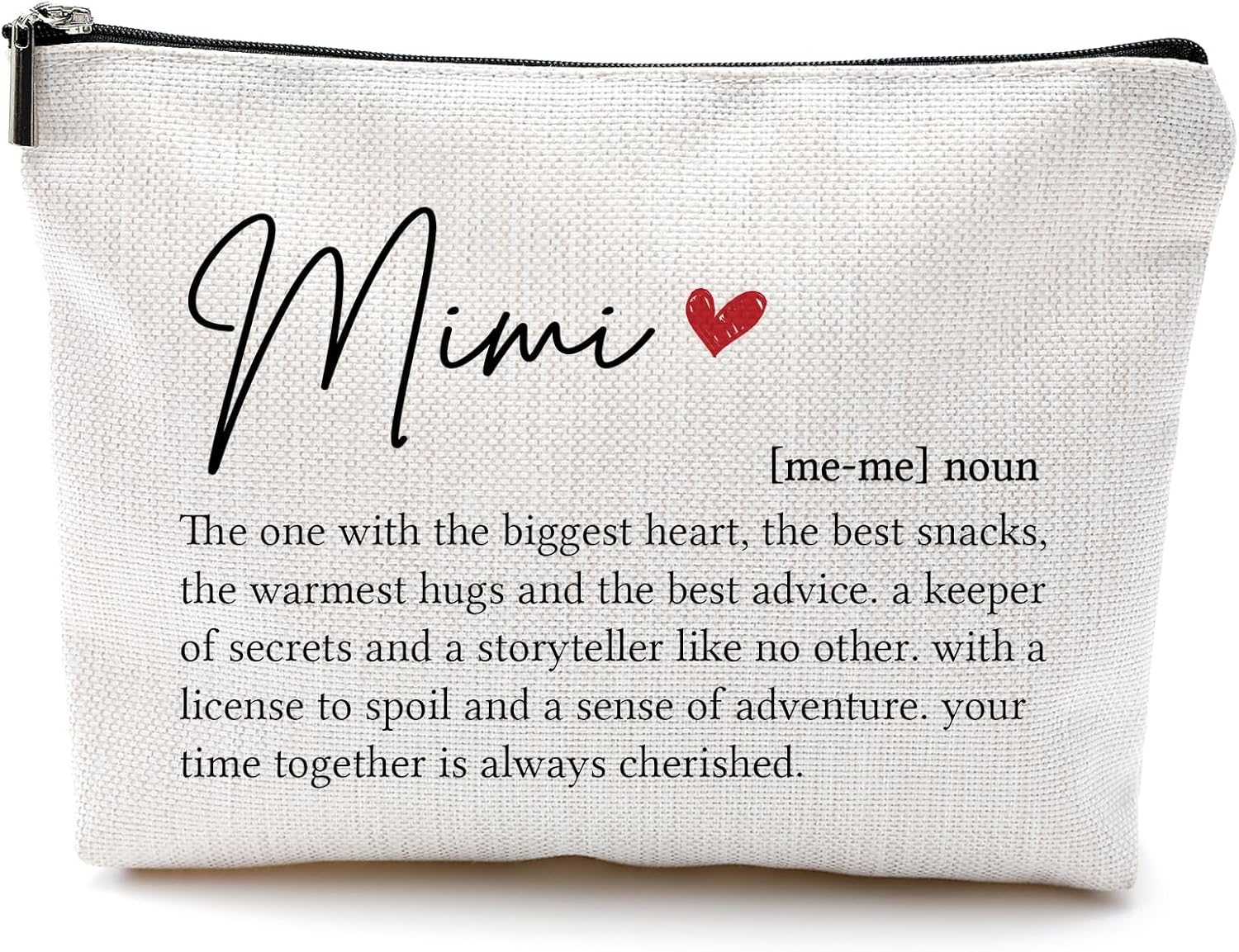 DILSJ Mimi Gifts Makeup Bag, Mimi Gifts For Christmas From Grandkids Cosmetic Bags For Women, Best Grandma Gift From Granddaughters Grandsons Zipper Makeup Pouch Travel Organizer Toiletry Bag