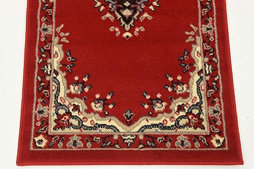 Vista 855 de Unique Loom Reza Collection- Alfombra, Polipropileno, Marrón Marrón/ marfil