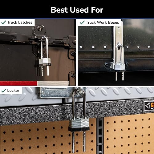 Miniatura 7 de BRINKS - Candado con llave de acero laminado de 1.732 in con grillete ajustable - Cromado con grillete de acero endurecido (paquete de 2)