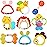 MOONTOY 9pcs Baby Rattles 3-6 Months, Infant Teething Toys 3-6 Months, Teethers Baby Toys 6-12 Months Sensory Toys for Babies 3 4 5 6 7 9 10 Month Boy Girl Gifts