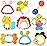 MOONTOY 9pcs Baby Rattles 3-6 Months, Infant Teething Toys 3-6 Months, Teethers Baby Toys 6-12 Months Sensory Toys for Babies 3 4 5 6 7 9 10 Month Boy Girl Gifts
