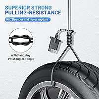 Vista 6 de MECMO Conector de extremo de remolque de 4 vías, cable recubierto de 10 pies, conector plano de 4 pines para enganche de remolque de lado