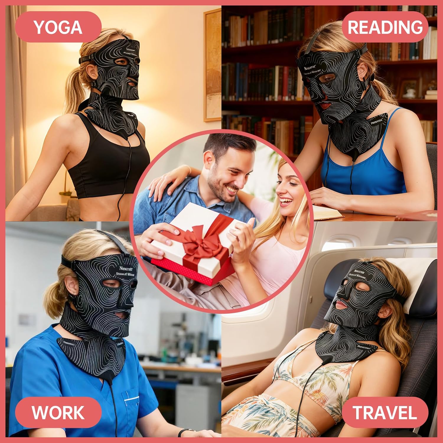 Red Light Therapy Mask For Face And Neck,850nm Near Infrared & Red Light,Rechargeable Led Face Mask For Anti-Aging, Skin Firming & Radiant Glow At Home - Image 9