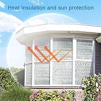 Vista 3 de Película reflectante para ventana, protección solar, aislamiento acústico, película opaca para ventana, película de aislamiento térmico de papel