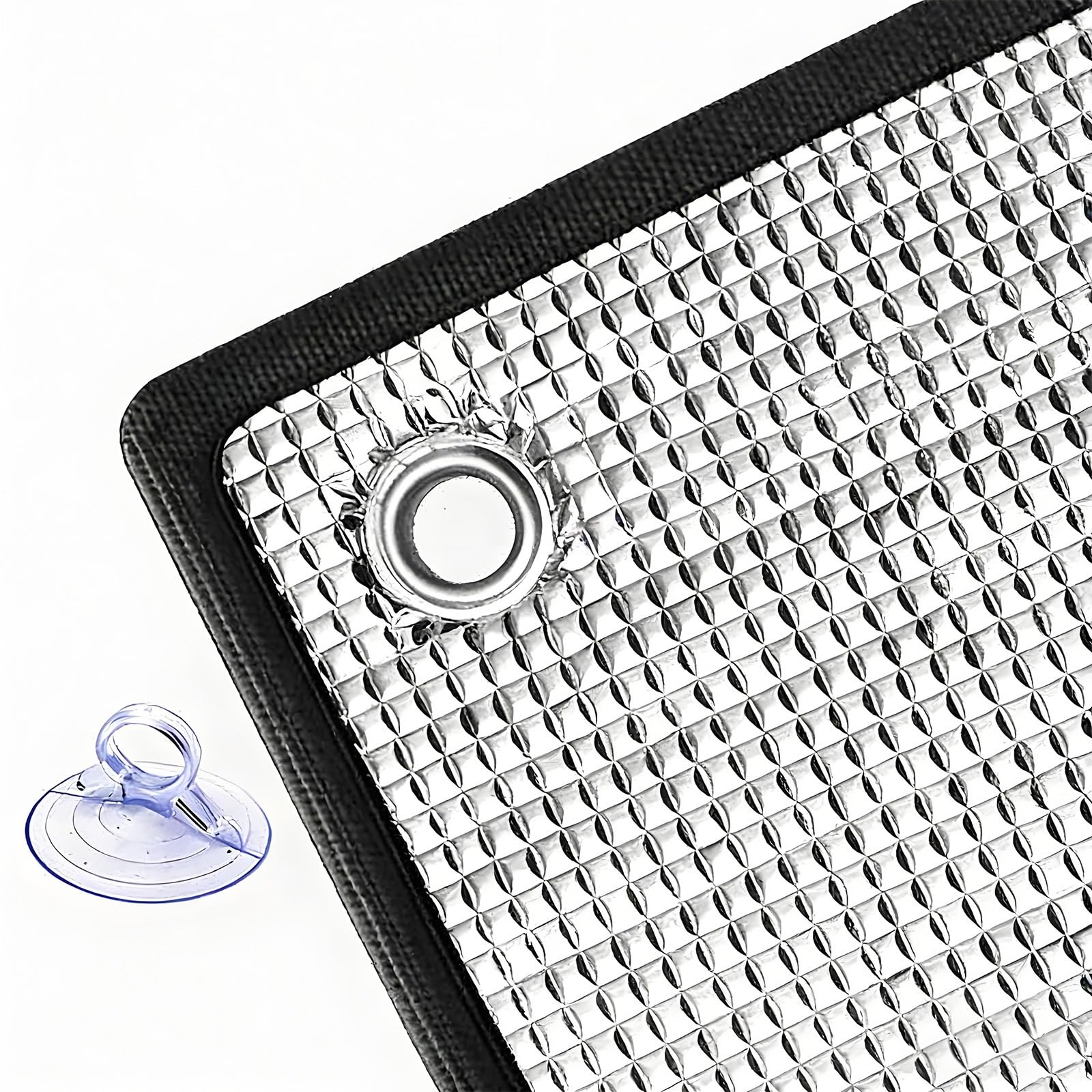 Film Opaque Fenetre avec Ventouse, Film Occultant Réfléchissant Anti-UV, Rideau Thermique Protection Solaire Anti Regard, Store Occultant pour Toit Ouvrant, Fourgon Aménagé, Bureau(120x250cm)
