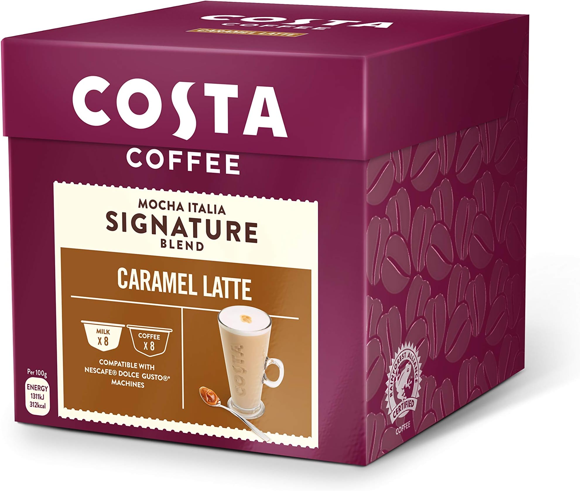 COSTA COFFEE Nescafe, Dolce Gusto, Compatible Espresso Pods, Short & Intense Flavour, 48 Count