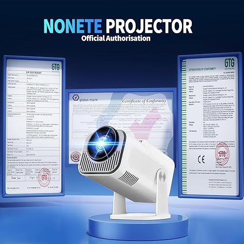 Miniatura 3 de Proyector 2026 actualizado Mini proyector compatible con 4K 1080P Keystone automático 270 giratorio con WiFi 6 y Bluetooth 5.2 proyector portátil