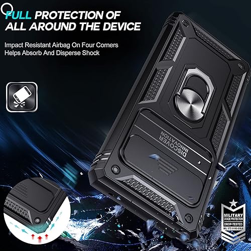 Miniatura 7 de LeYi Funda para Google Pixel 6 Pro Funda para Pixel 6 Pro con cubierta de cámara deslizante, funda de teléfono de grado militar de cuerpo completo