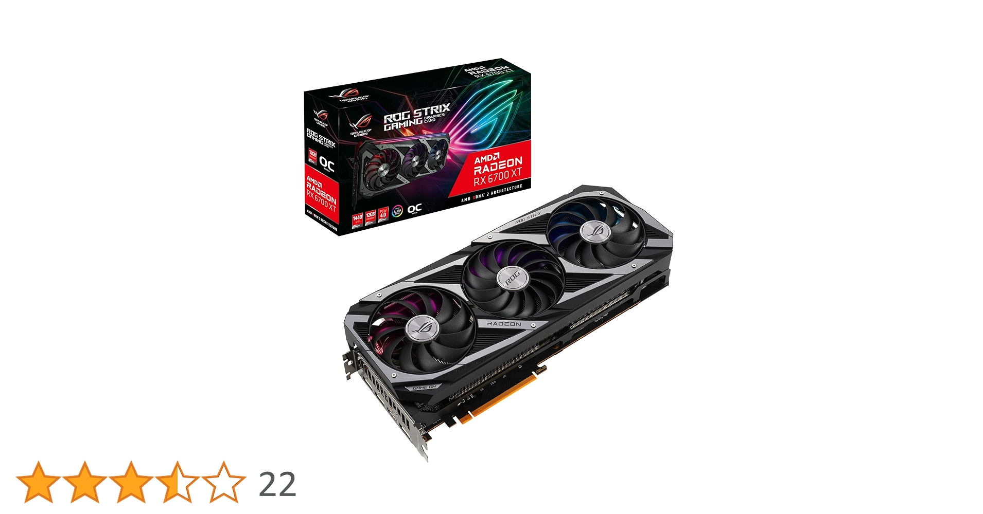 グラフィックボード・グラボ・ビデオカード Asus ROG Strix RX6700xt ROG Strix Radeon RX 6700 XT OC Edition 12GB GDDR6 | Graphics