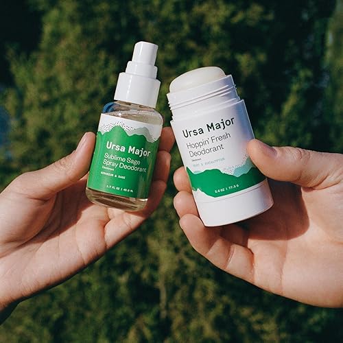 Miniatura 4 de Ursa Major Sublime Sage Natural Spray Desodorante  Sin aluminio, vegano, libre de crueldad, sin manchas, 1.79 onzas