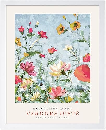 Miniatura 20 de Poster Master Póster botánico vintage, estampado floral retro, regalo para artistas, amigos, flores silvestres, acuarela, ilustración, brillante,