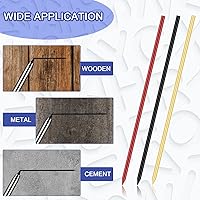 Vista 5 de Lápiz de carpintero sólido de color con 48 recambios, rojo, amarillo y negro, 4 piezas de metal con agujero profundo mecánico para lápices, marcador