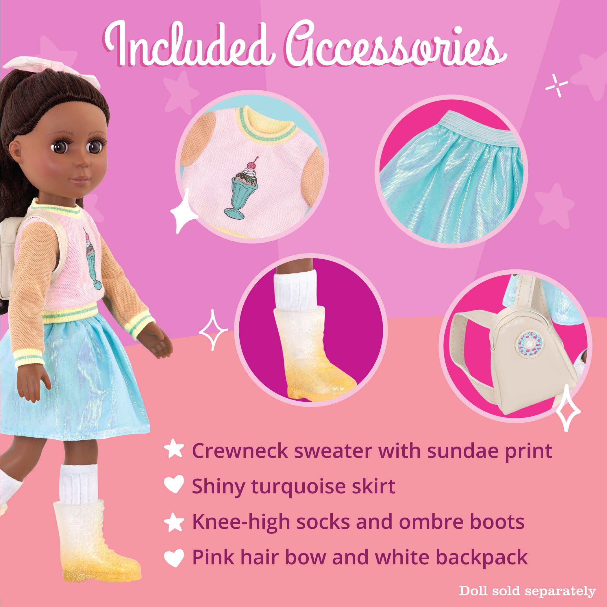 Glitter Girls - 14-Inch Doll Clothes - Sweet Dazzle Tutu & Sweater Deluxe Outfit - For Girls 3+ Years - Children’s Toys - Image 3