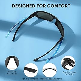 KastKing Ellijay Bifocal Polarized Sunglasses, Bi-Focal x1.5 x2.0 x2.5 Magnifications, Wrap Sport Reader Sunglasses