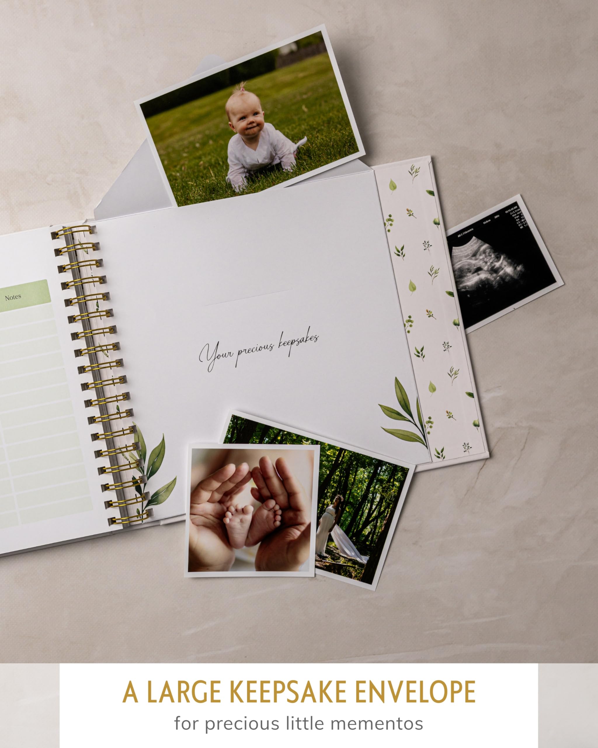 Babybücher für Babyparty – Geschenk Uni Botanischer Garten Andenken Memory Journal zum Protokollieren der Schwangerschaft und Neugeborenen Meilensteine – Fotoalbum Sammelalben für Mädchen oder