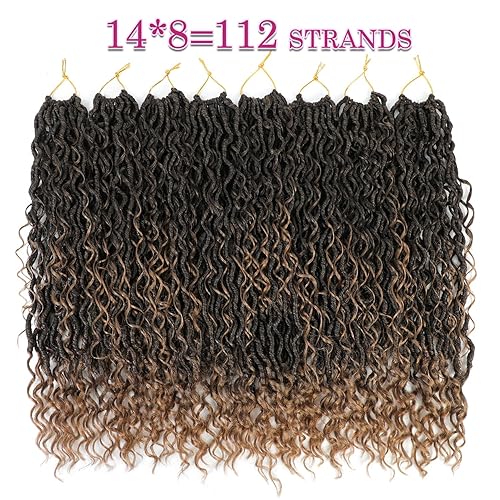 Miniatura 4 de 8 paquetes de cabello sintético Goddess Locs de ganchillo para mujeres negras, cabello largo de ganchillo de diosa, estilo bohemio, rastas de río