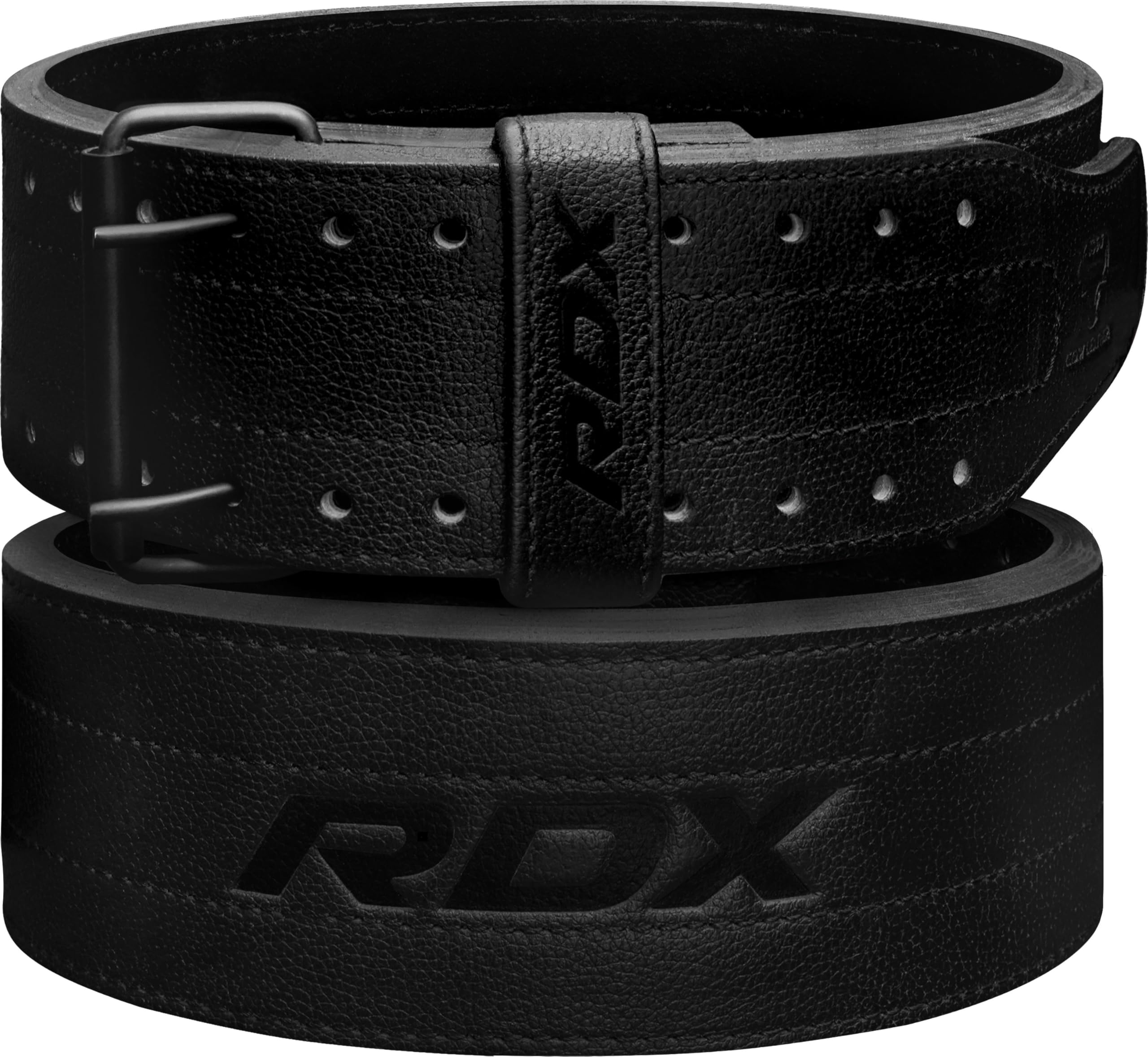 RDX IPF Compliant Powerlifting Belt 13mm and 10mm, USAPL USPA and IPL Competition Level Genuine Leather 4” Gym Belt for Heavy Weight Lifting Deadlift
