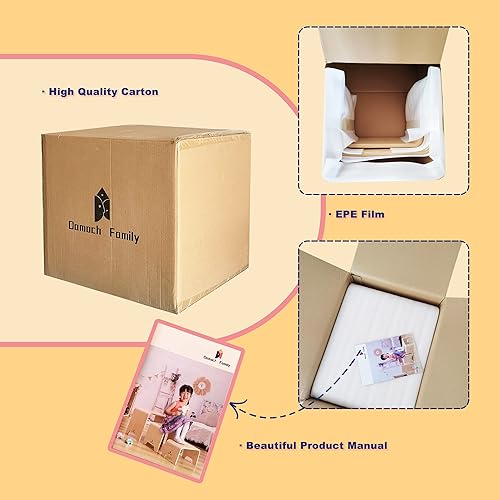 Miniatura 6 de Damoch Family Juego de sillas y mesa para niños, funciona como taburete para cocina, baño y orinal, fácil de almacenar, diseño minimalista patentado