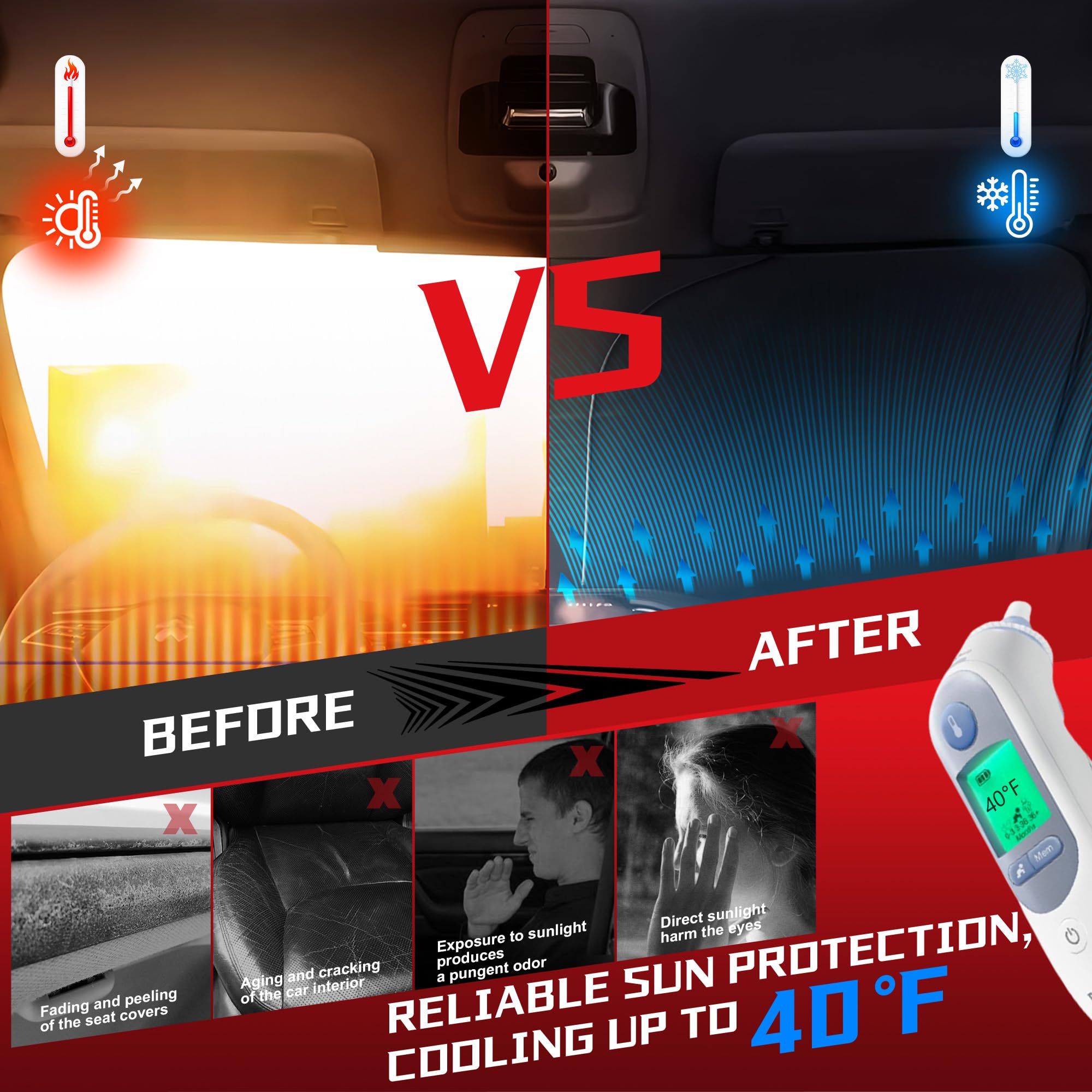 Windshield Sun Shade for 2025 2026 Toyota Camry Foldable Sun Sunshade for Car Front Window Blocks UV Rays and Heat Automotive Interior Protector Custom Fit Accessories