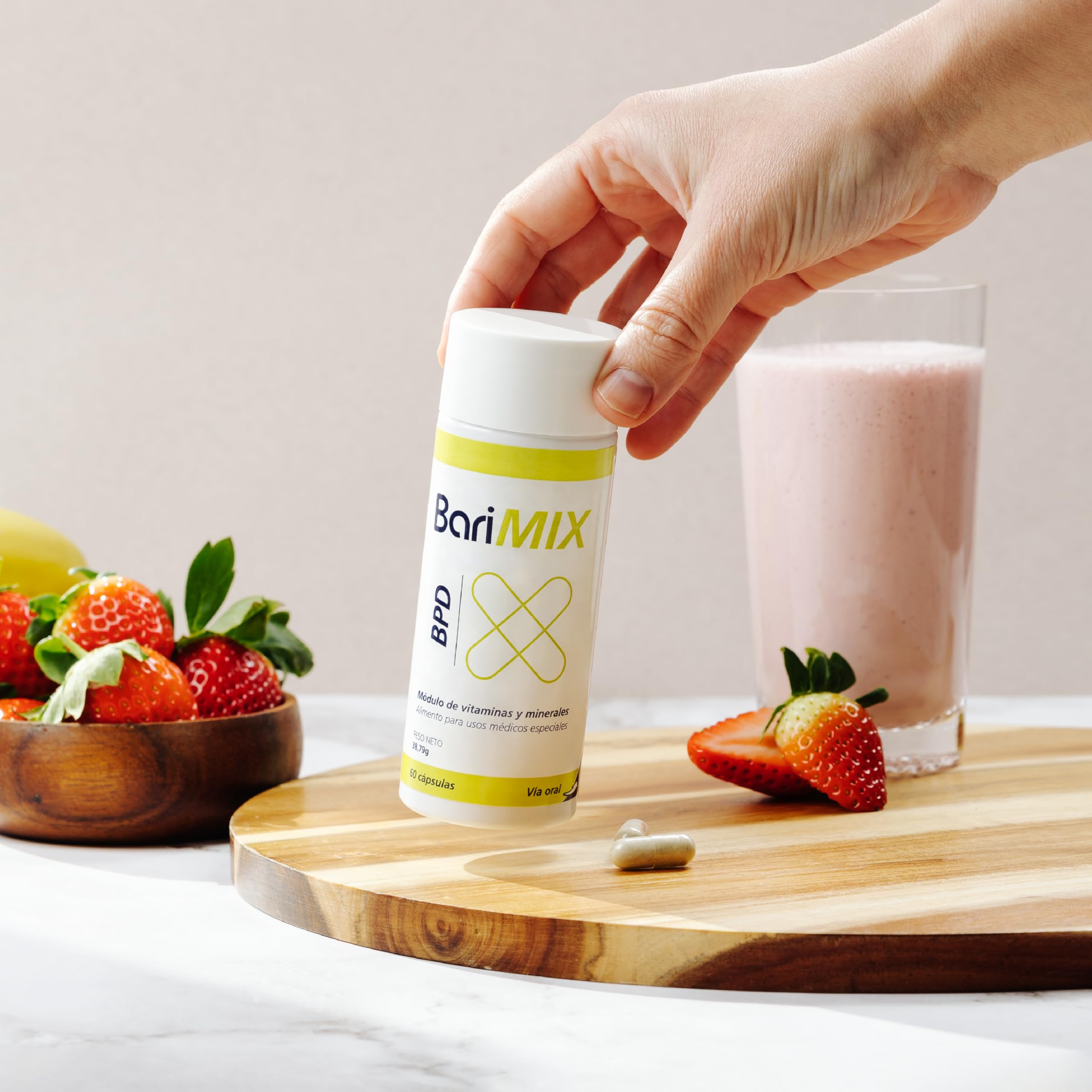BARIMIX BPD PACK 3, multivitaminas y multiminerales para pacientes bariátricos intervenidos de cirugía bariátrica malabsortiva/hipoabsortiva Bote 60 cápsulas 2 cápsulas al día Tratamiento para 3 meses