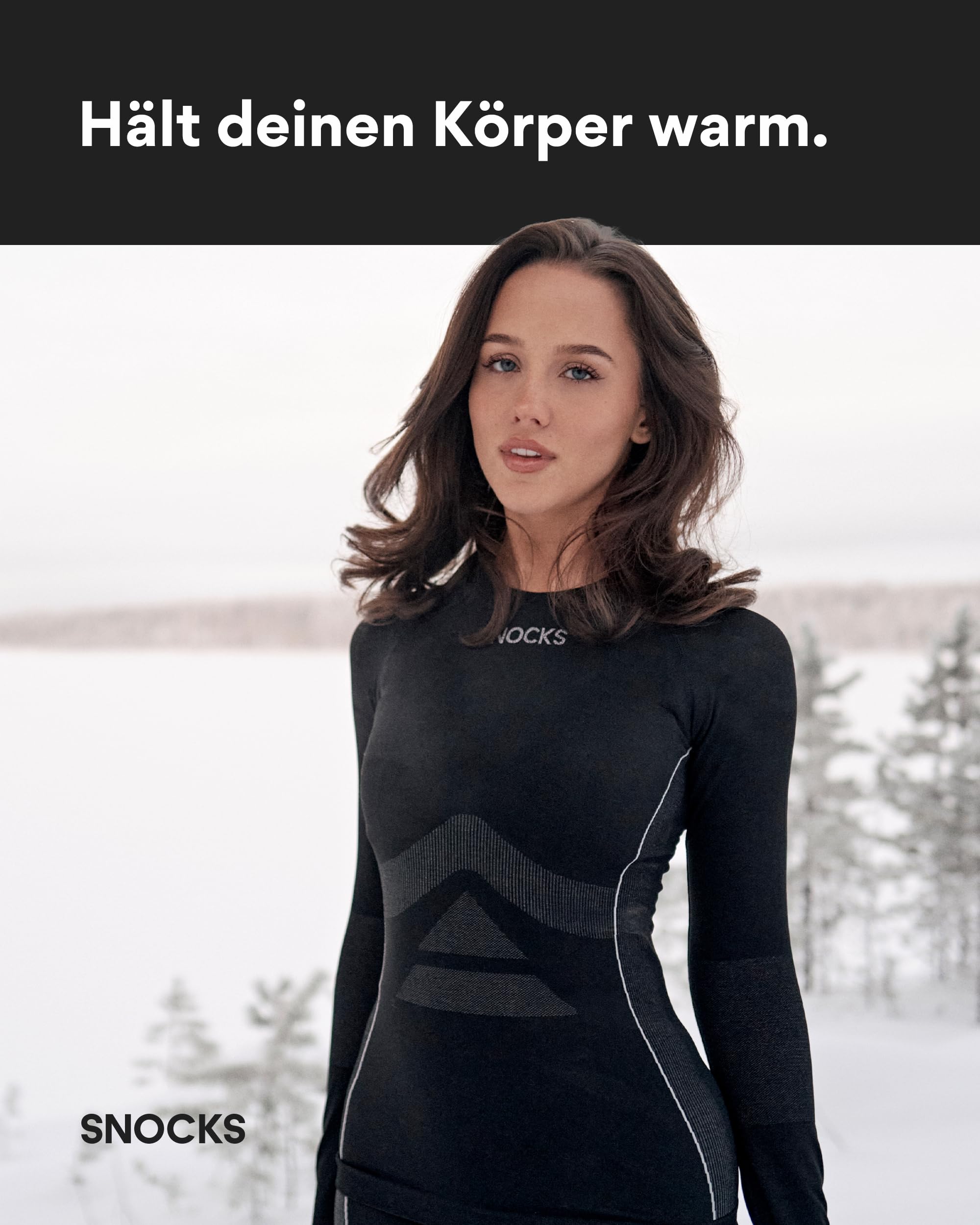 Snocks Thermounterwäsche Damen - Perfekte Passform, atmungsaktive Skiunterwäsche - Wärmeisolierende Funktionsunterwäsche für Wintersport - Gr. XS-XXL