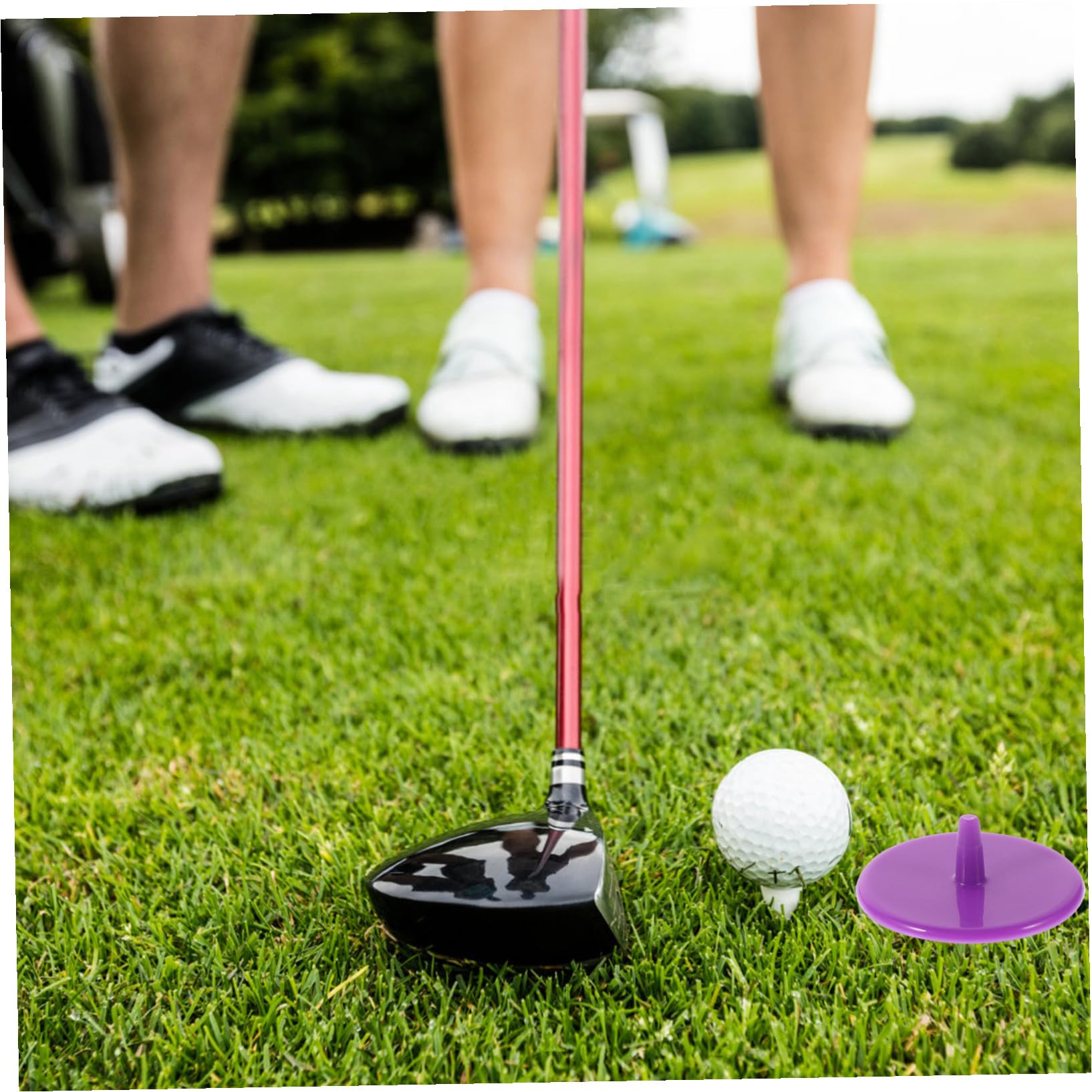 ibasenice Runde Golfballmarker aus Kunststoff 100 Stück Tragbar | Golfball Positionsmarkierung, Niedrig Reibend, für On Course Zubehör, Kompakt für Unterwegs Zufällige Farbe