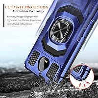 Vista 4 de Funda diseñada para Schok Volt SV55 con protector de pantalla [vidrio templado], funda protectora a prueba de golpes [grado militar] con soporte