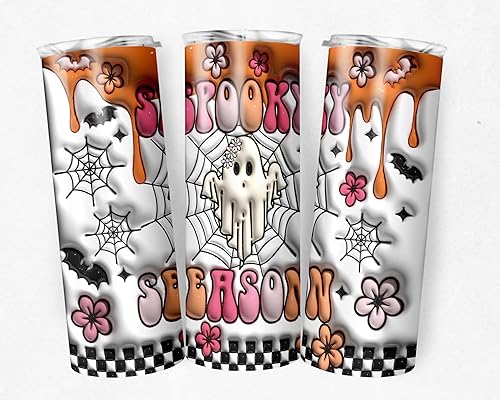Vaso de Halloween de regalo para mujeres, hombres y adultos, vaso de Halloween de burbujas espeluznantes de 20 onzas con tapa, vaso inflable