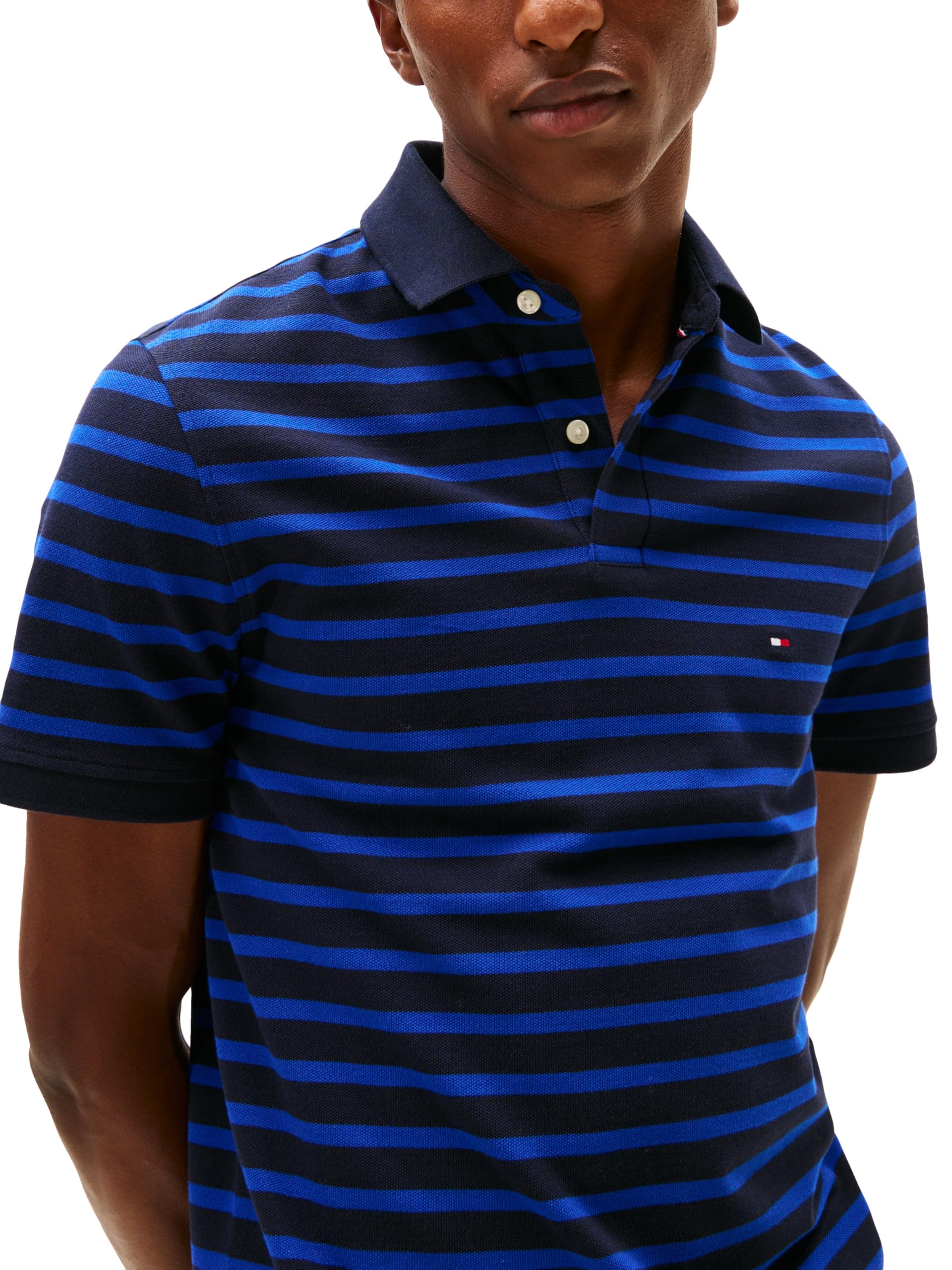 Tommy Hilfiger Krótkie rękawy koszulki polo w regularnym kroju z rozciągliwą i organiczną pique bawełna polo z krótkim rękawem w regularnym kroju, ze stretchem i organiczną bawełną pique dla mężczyzn