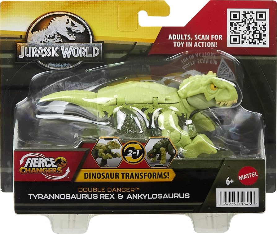 Mattel Jurassic World Fierce Changers 2-in-1 Dinosaur Action