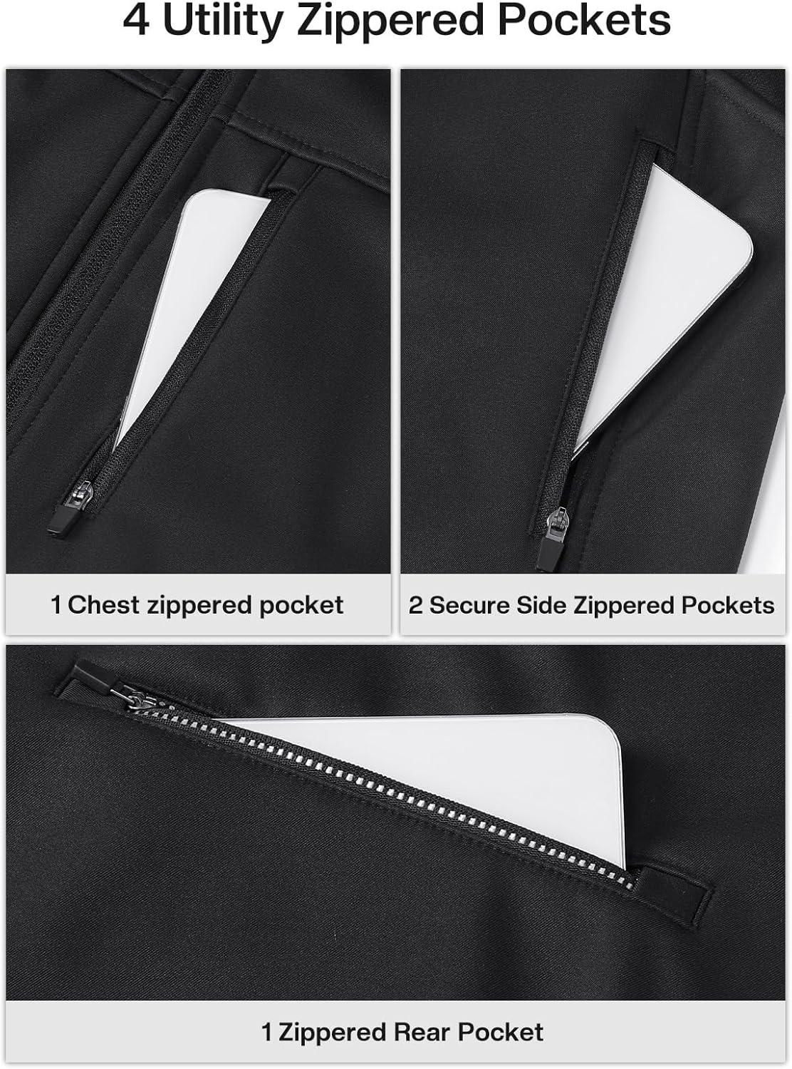 ARSUXEO Thermal Fleece Winter Cycling Jacekt for Men Windproof Insulated Bike Running Active Jacket - Image 4