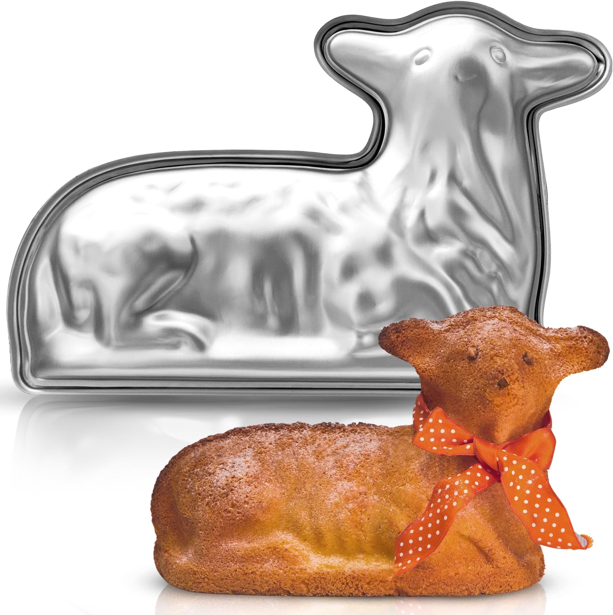 Easter Lamb Cake Mold 3D - Traditional Metal Lamb Cake Form for Baking