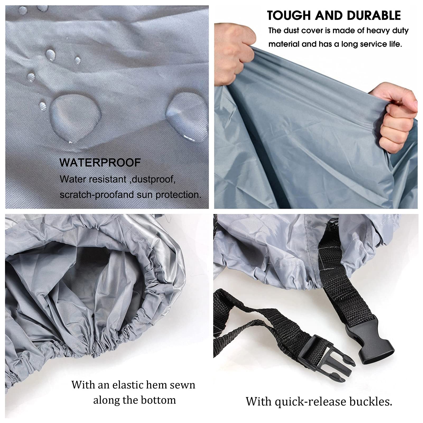 LDIW 11-27ft Coperture per Barche, Impermeabile Durevole Tessuto Oxford 420D Antipolvere Telo Copribarca Rimorchiabile Proteggere La Nave da Lesioni,14 to 16FT: 530x290cm