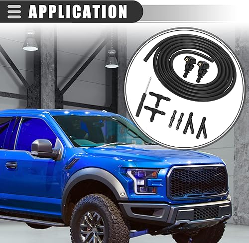 Miniatura 2 de Motoforti 3W7Z17603AA, kit de boquillas para limpiaparabrisas delantero, manguera de lavado de parabrisas, para Ford F150 2004-2013, con 6