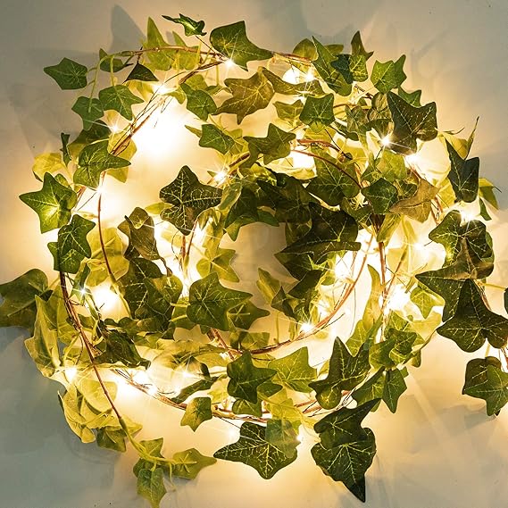2 Pack 6 Ft. Ivy String Lights Battery Operated Artificial