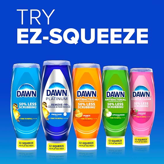 Dawn Ultra EZ-Squeeze Dish Soap,Dishwashing Liquid,Original,22oz,(Pack of 6)