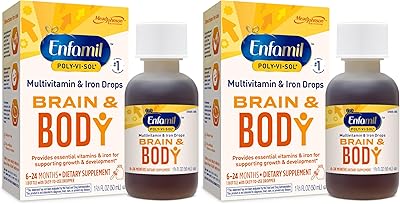 Enfamil Prenatals & Baby Vitamins Poly-Vi-Sol 8 Multi-Vitamins & Iron Supplement Drops for Infants & Toddlers, Supports Growth & Development, 50 mL Dropper Bottle Pack of 2