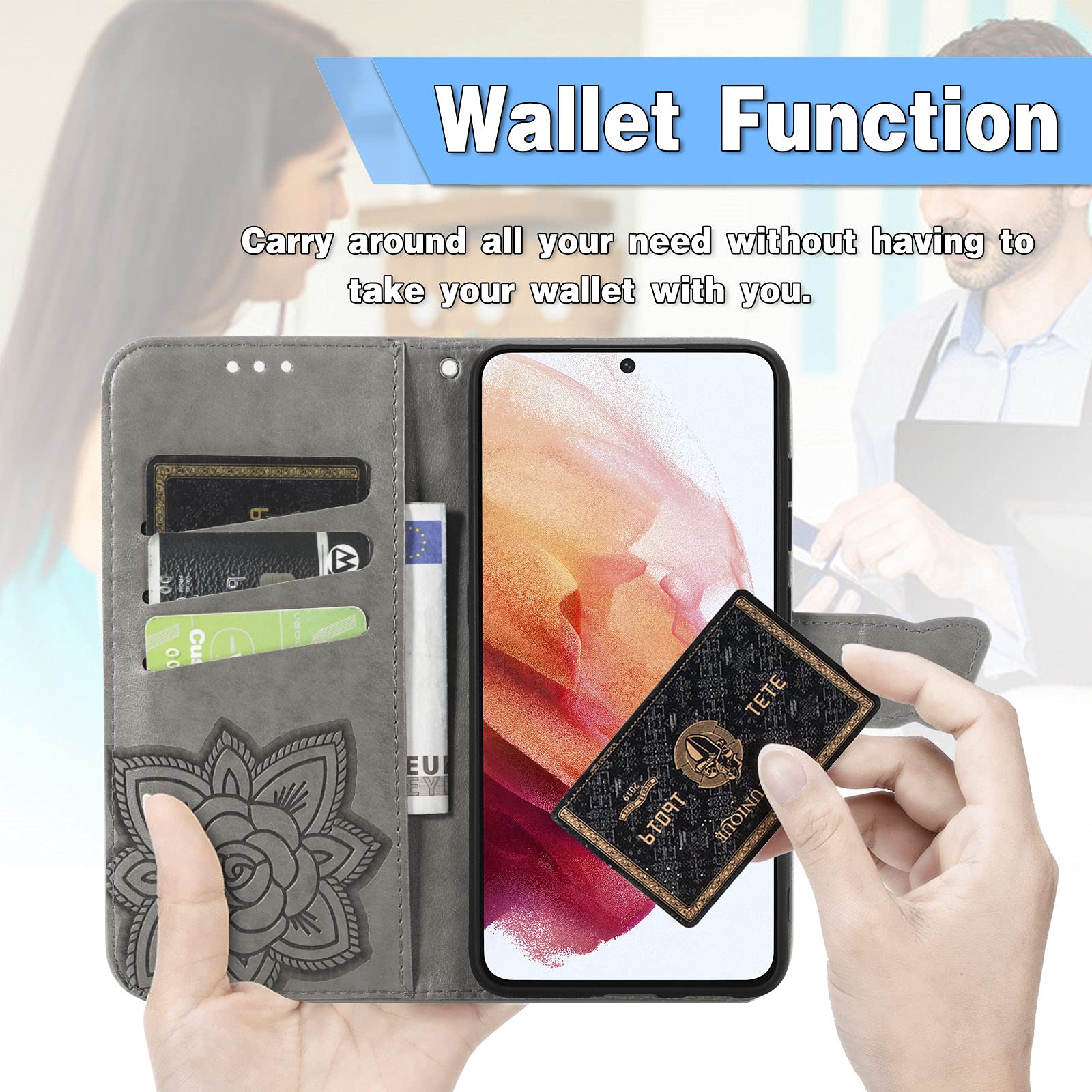 MOJIA Cover Per Realme C55 4G, Custodia Ultra Sottile Porta Carte