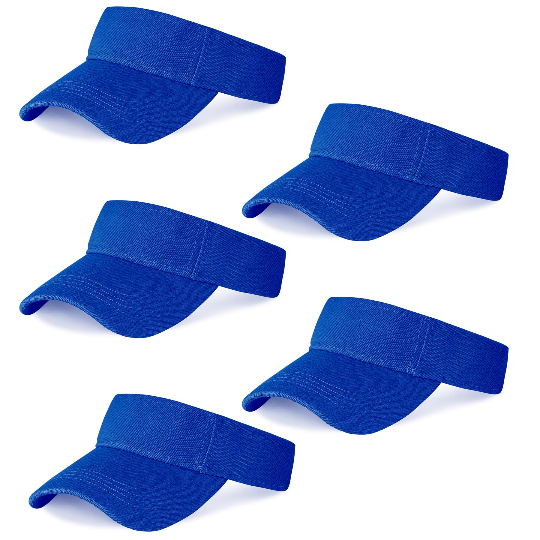 Marrywindix 5 Pieces Sport Wear Athletic Visor Sun Sports Visor Hat Visor Adjustable Cap for Women and Men (One Size)