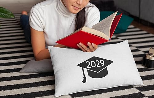 Miniatura 8 de Adhesivo para planchar con gorra de graduación 2029, parche de transferencia de calor, calcomanía gráfica HTV de clase de 2029, manualidades, color