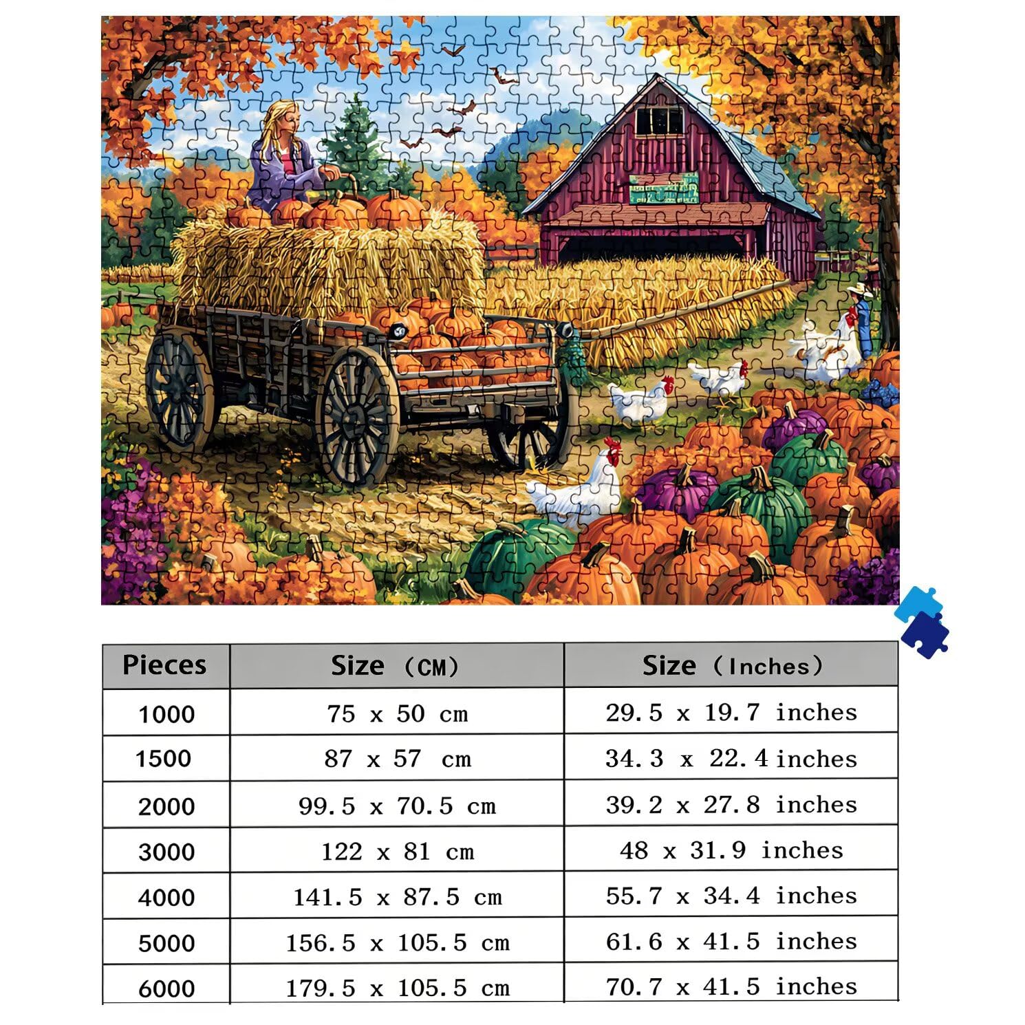 Puzzle 6000 elementów, drewniane puzzle dla dorosłych – Impossible Puzzle 179,5 x 105,5 cm niffy gra myśleniowa i myślenie dla kobiet i mężczyzn, gra rodzinna, prezent dla kobiet, gospodarstwo