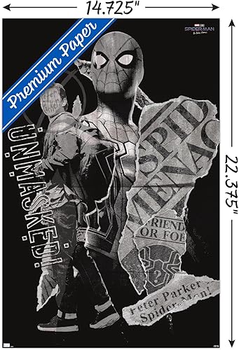 Miniatura 3 de Trends International Marvel Spider-Man No Way Home - Póster de pared desenmascarado 14725 x 22375 pulgadas paquete de póster y montaje prémium