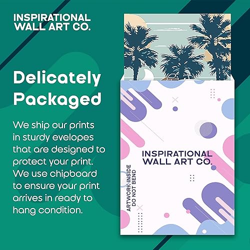 Miniatura 3 de Inspirational Wall Art Co. - VW Van azul  Póster retro Volkswagen - Póster vintage de playa - Póster de surf de playa - Impresiones vintage de playa