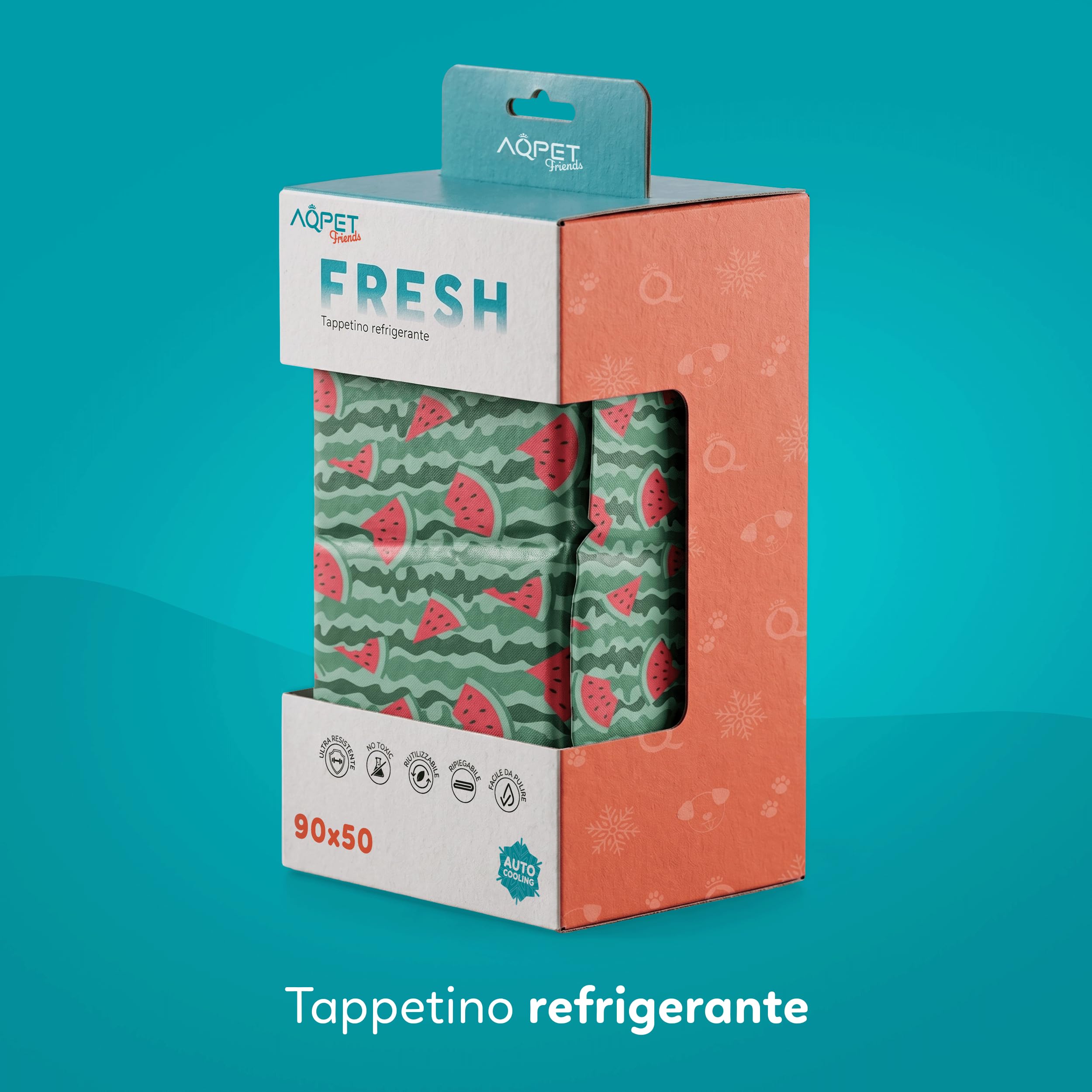 AQPET AqpetFriends Tappetino Refrigerante per Cane Gatto 90 x 50 cm