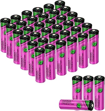 20/30/40/50/60/80/100 Pack TL-5903/SL-360 Battery for Tadiran TL-5903 3.6V AA Lithium Battery, 2400mah 40-Pack