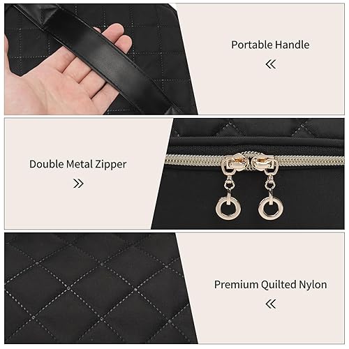 Miniatura 6 de CUBETASTIC Organizador de esmalte de uñas, estuche portátil de almacenamiento de esmalte de uñas con capacidad para 45 frascos de esmalte de uñas y