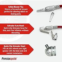Vista 3 de Prestaflator - Inflador de neumáticos para bicicleta, herramienta de compresor de aire Presta & Schrader, funciona con neumáticos sin cámara