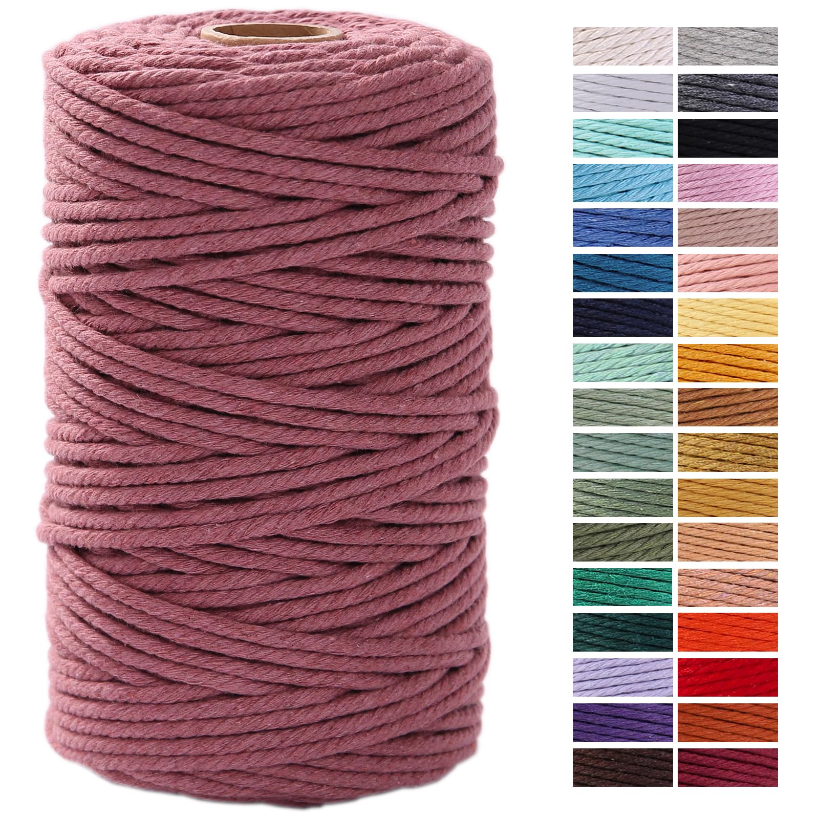 Amazon.com: ZXCDINO Vintage Pink Macrame Cord 4mm x 109Yards