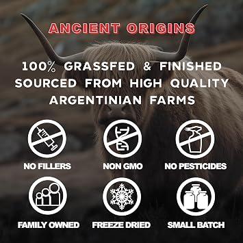 Grass Fed Bone Marrow Supplement, 3060mg, Skin, Oral Health, and Joint Support Supplement, Promotes Whole-Body Wellness, Non GMO Whole Bone Extract, 180 Capsules